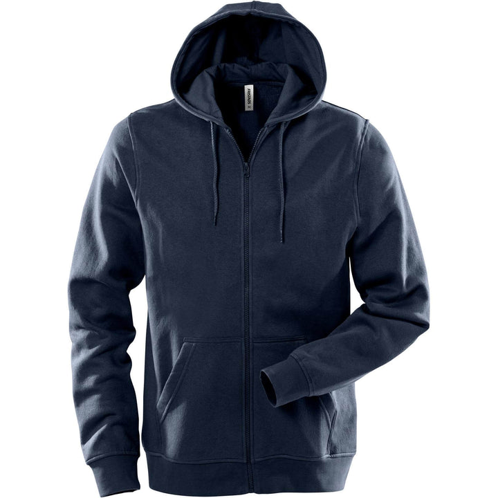 Fristads Acode Hooded Sweatshirt Jacket - 1736 SWB Dark Navy Front1#colour_dark-navy