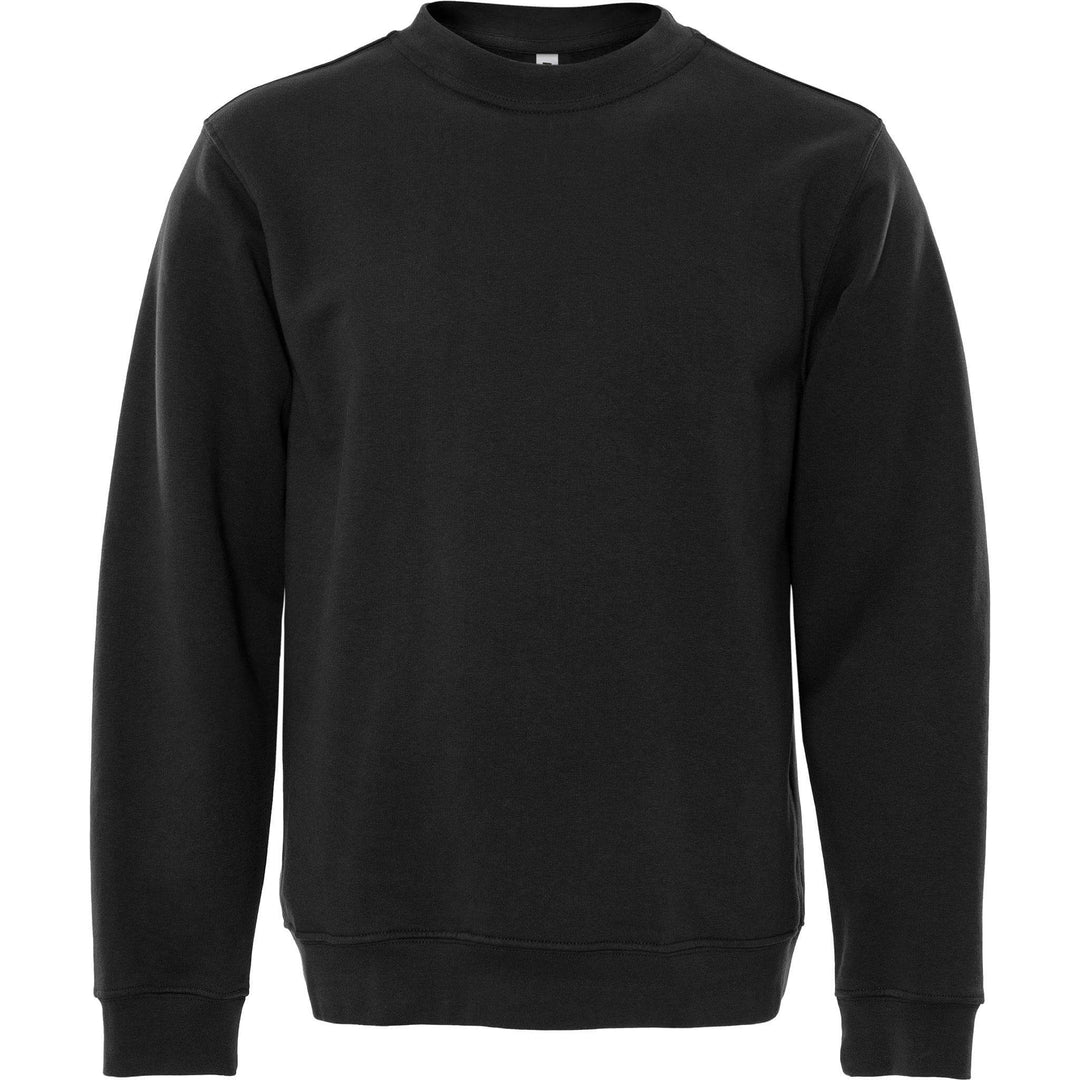 Fristads Acode Round Neck Sweatshirt - 1734 SWB Black Front1#colour_black