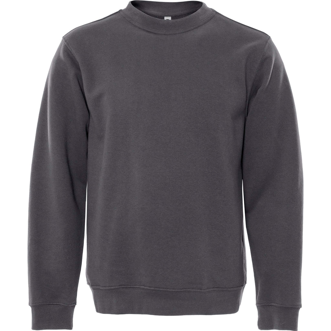 Fristads Acode Round Neck Sweatshirt - 1734 SWB Dark Grey Front1#colour_dark-grey