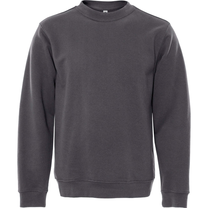 Fristads Acode Round Neck Sweatshirt - 1734 SWB Dark Grey Front1#colour_dark-grey