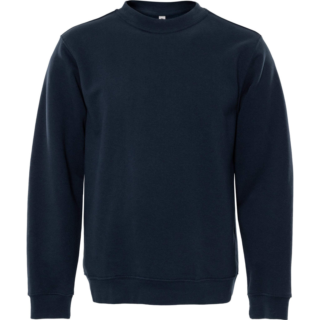 Fristads Acode Round Neck Sweatshirt - 1734 SWB Dark Navy Front1#colour_dark-navy