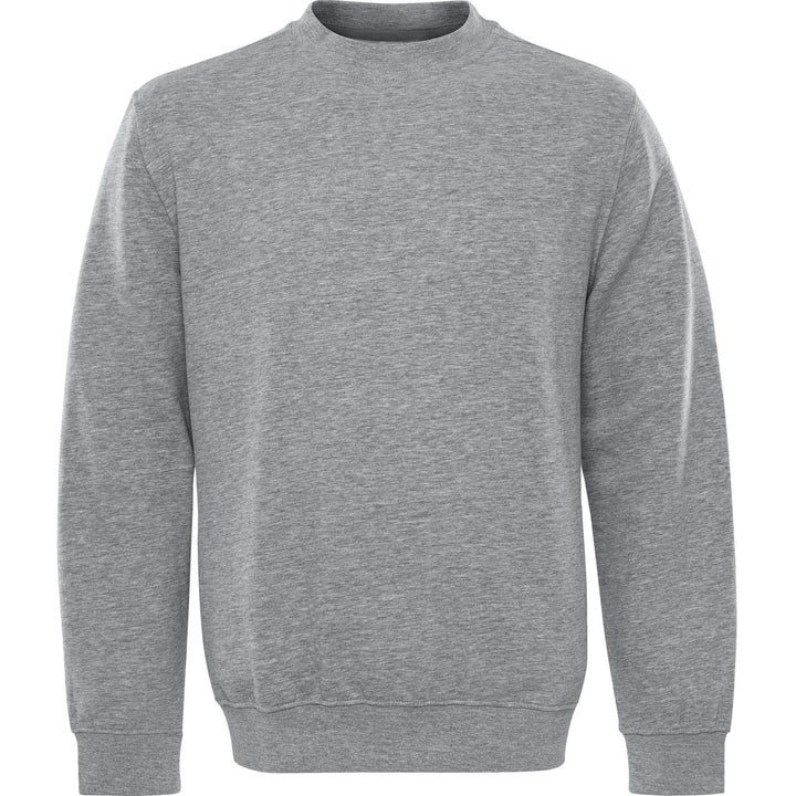 Fristads Acode Round Neck Sweatshirt - 1734 SWB Light Grey Front1#colour_light-grey