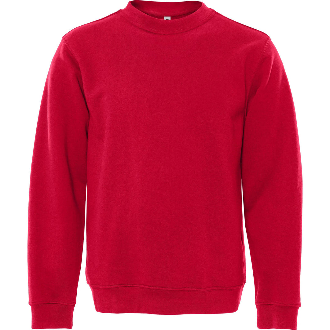 Fristads Acode Round Neck Sweatshirt - 1734 SWB Red Front1#colour_red