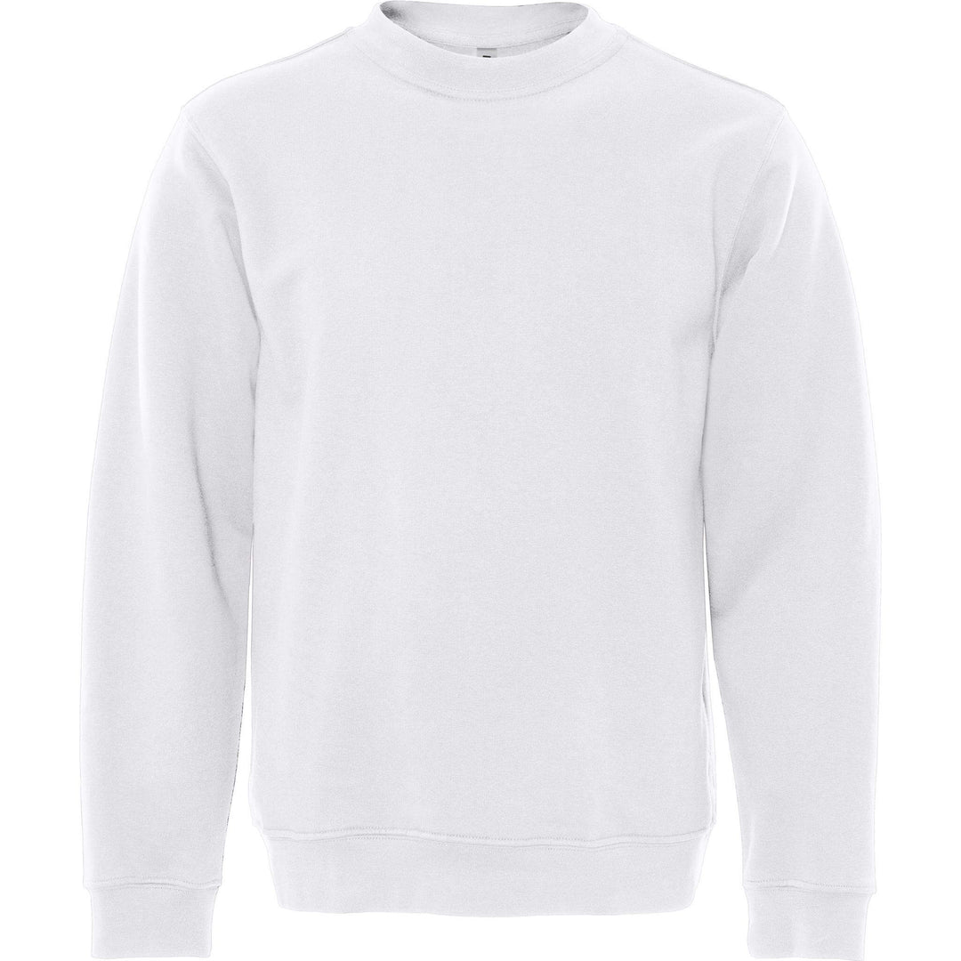 Fristads Acode Round Neck Sweatshirt - 1734 SWB White Front1#colour_white