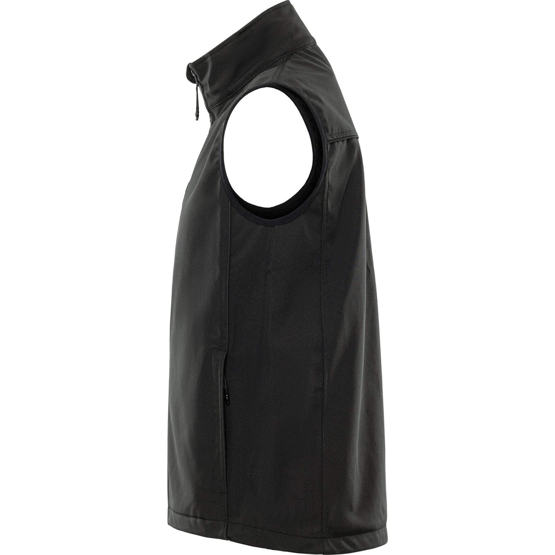 Fristads Acode Softshell Lightweight Windproof Waistcoat - 1506 SBT Black Back2#colour_black