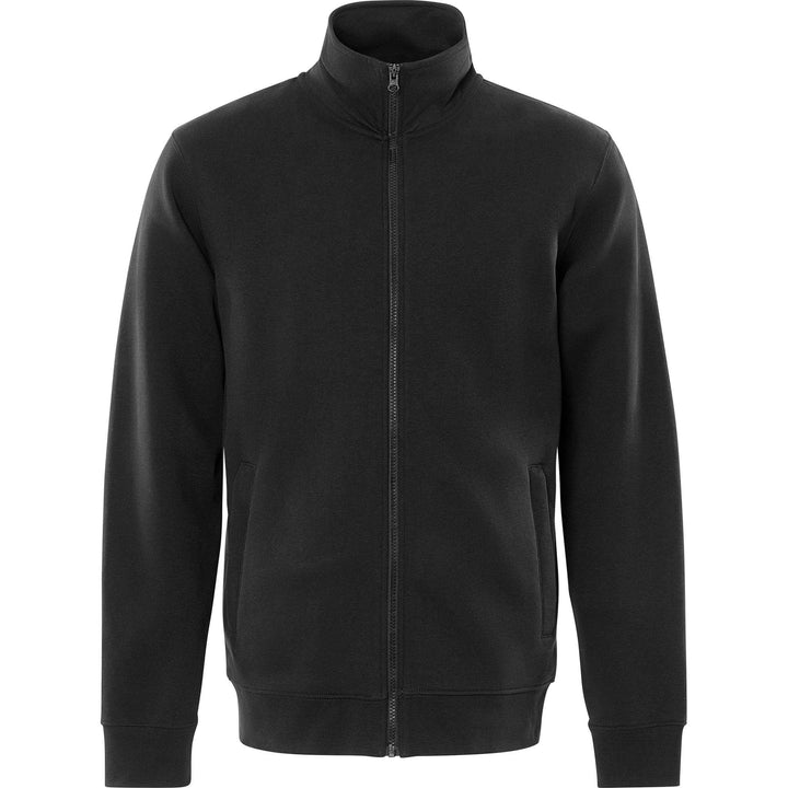 Fristads Acode Sweatshirt Jacket - 1733 SWB Black Front1#colour_black