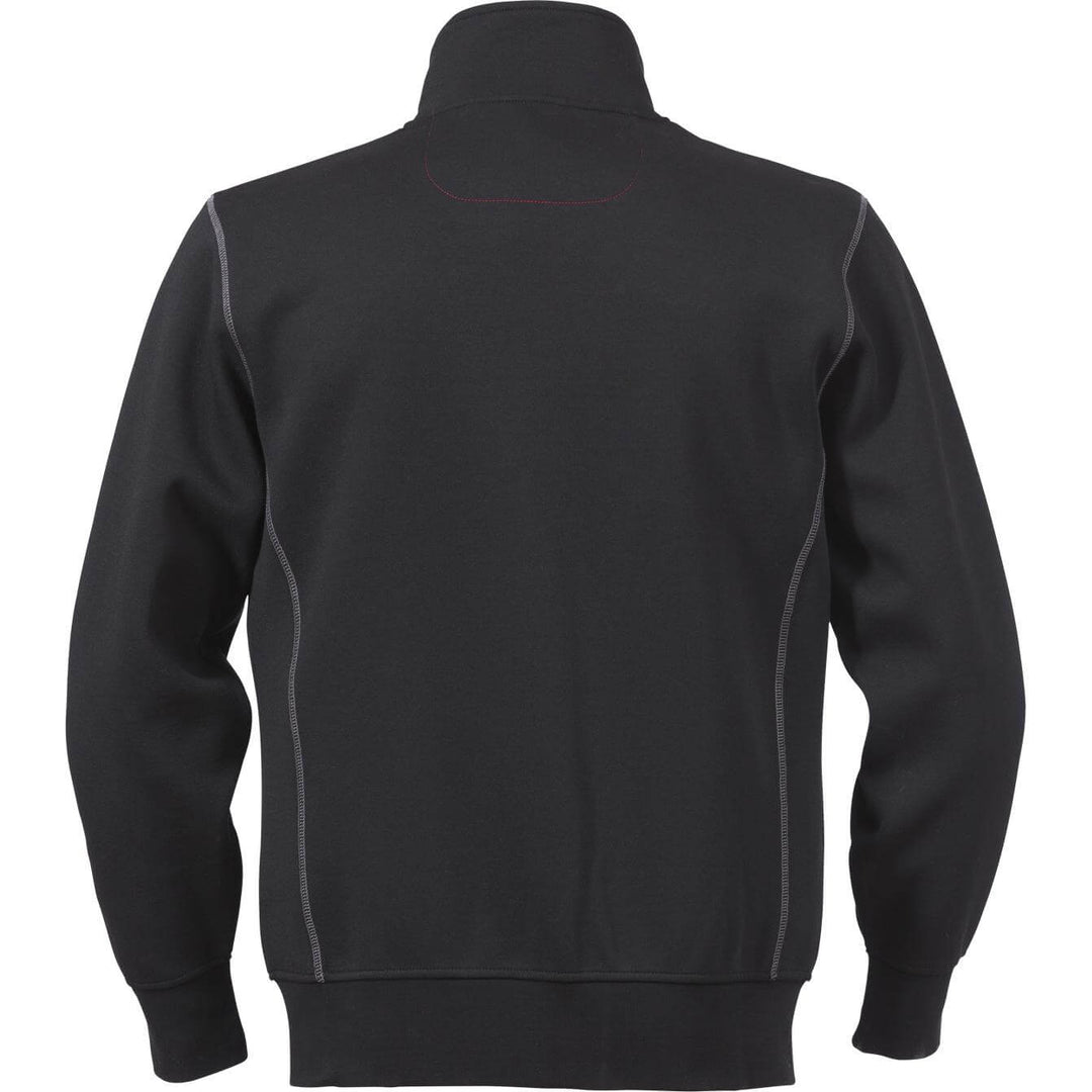 Fristads Acode Sweatshirt Jacket - 1747 DF Black Back1#colour_black