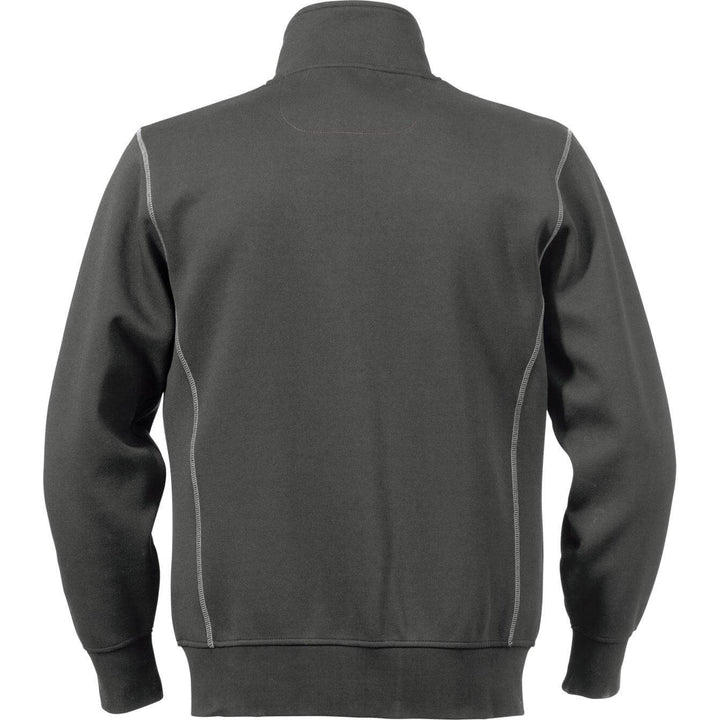 Fristads Acode Sweatshirt Jacket - 1747 DF Dark Grey Back1#colour_dark-grey