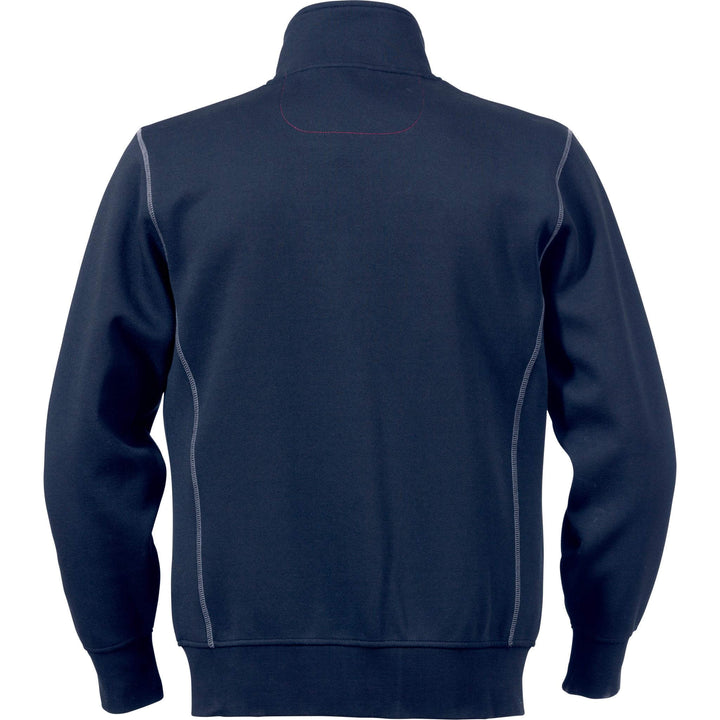 Fristads Acode Sweatshirt Jacket - 1747 DF Midnight Blue Back1#colour_midnight-blue
