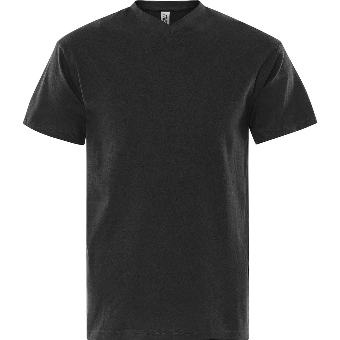 Fristads Acode V-Neck T-Shirt - 1913 BSJ Black Front1#colour_black
