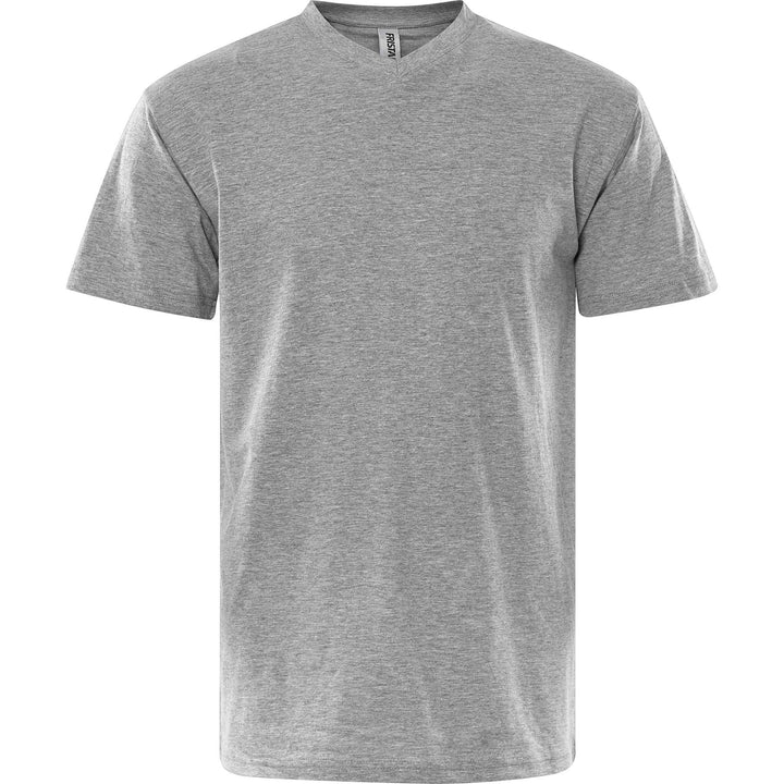 Fristads Acode V-Neck T-Shirt - 1913 BSJ Light Grey Front1#colour_light-grey
