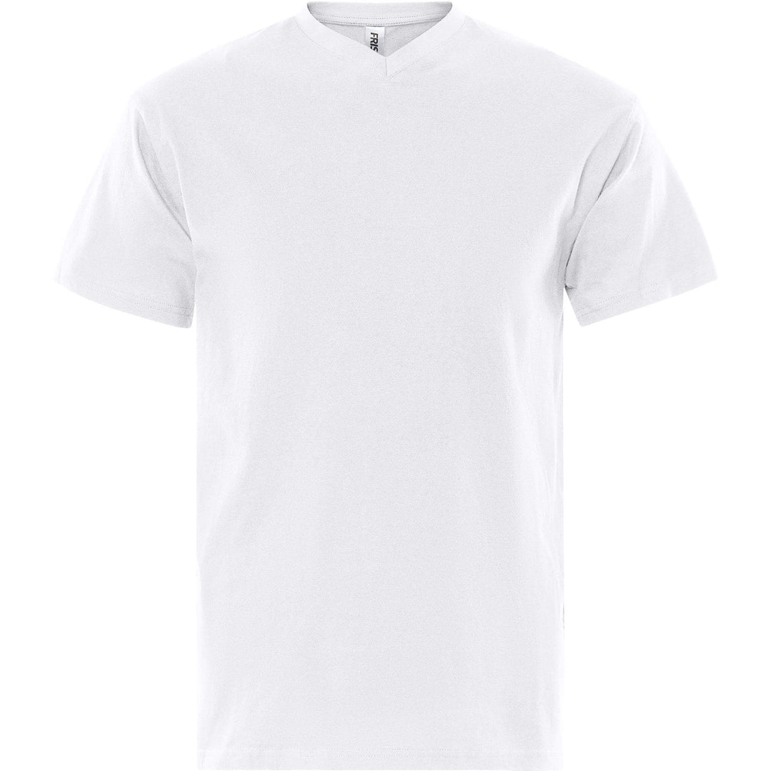 Fristads Acode V-Neck T-Shirt - 1913 BSJ White Front1#colour_white