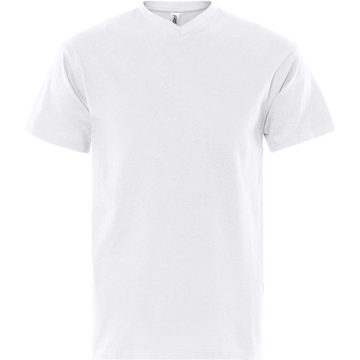 Fristads Acode V-Neck T-Shirt - 1913 BSJ White Front1#colour_white