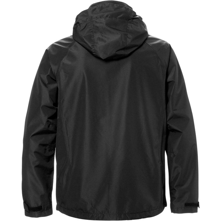 Fristads Acode Waterproof Breathable Lightweight Rain Jacket - 4002 LPT Black Back1#colour_black