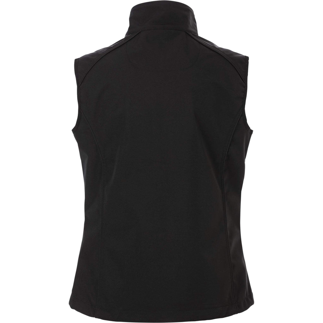 Fristads Acode Womens Lightweight Windproof Softshell Waistcoat - 1507 SBT Black Back1#colour_black
