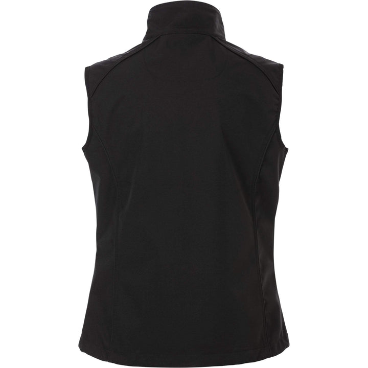 Fristads Acode Womens Lightweight Windproof Softshell Waistcoat - 1507 SBT Black Back1#colour_black
