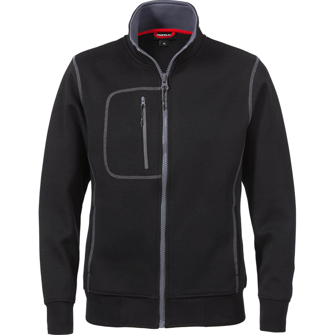 Fristads Acode Womens Sweatshirt Jacket - 1748 DF Black Front1#colour_black