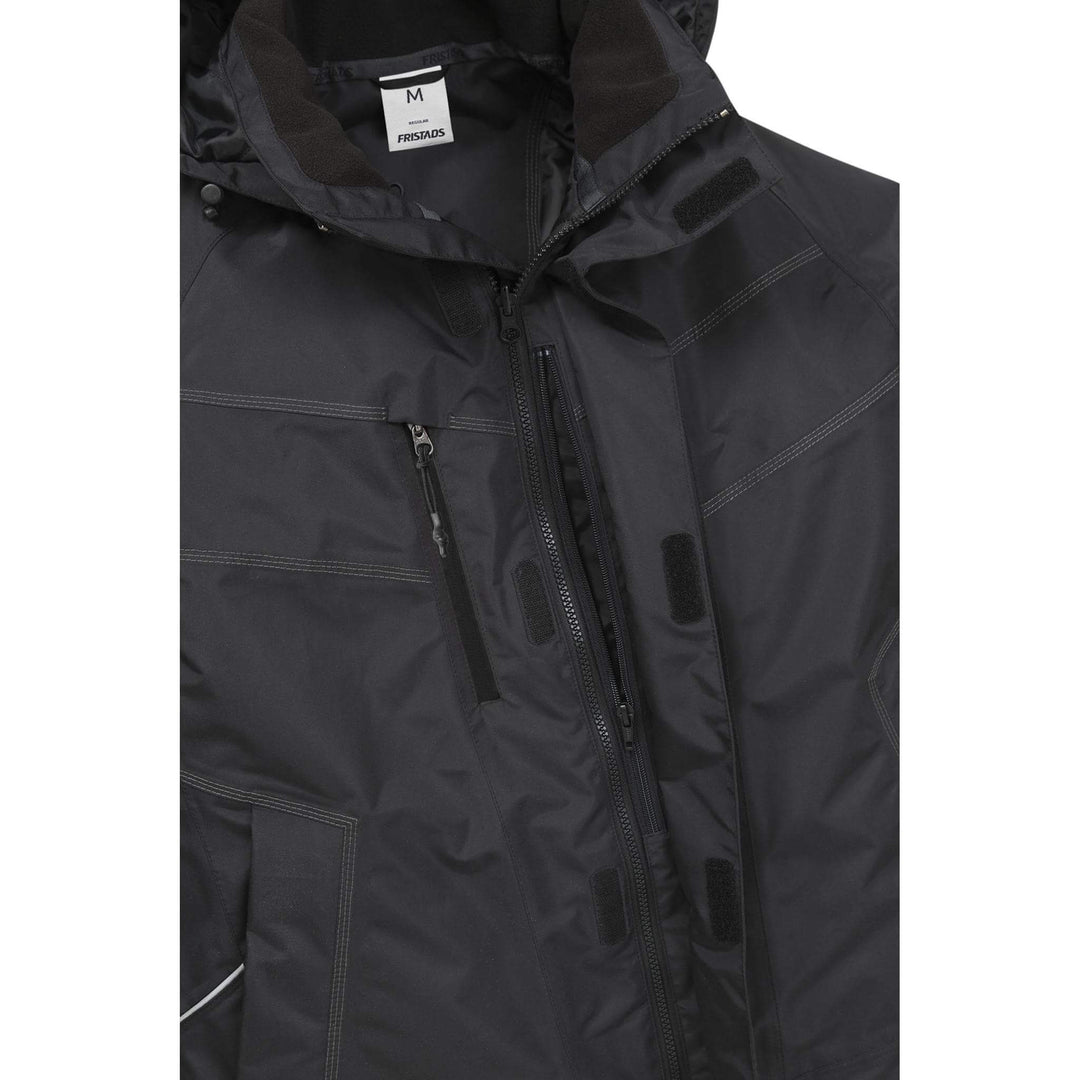 Fristads Airtech Waterproof Breathable Insulated Winter Jacket - 4410 GTT Black Detail1#colour_black