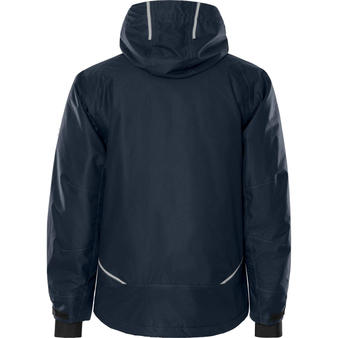 Fristads Airtech Waterproof Breathable Insulated Winter Jacket - 4410 GTT Dark Navy Back1#colour_dark-navy