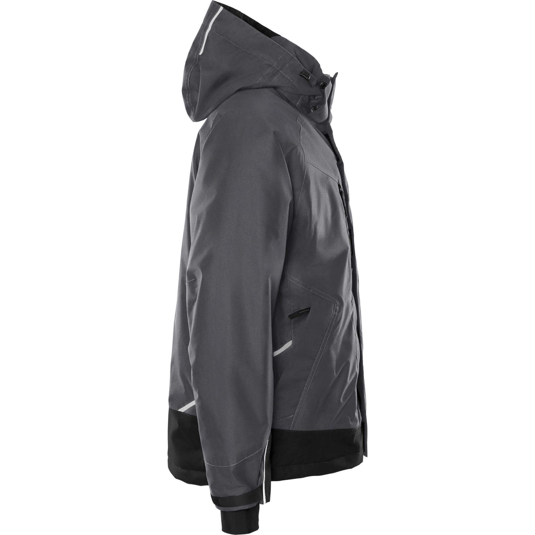 Fristads Airtech Waterproof Breathable Insulated Winter Jacket - 4410 GTT Grey/Black Back3#colour_grey-black