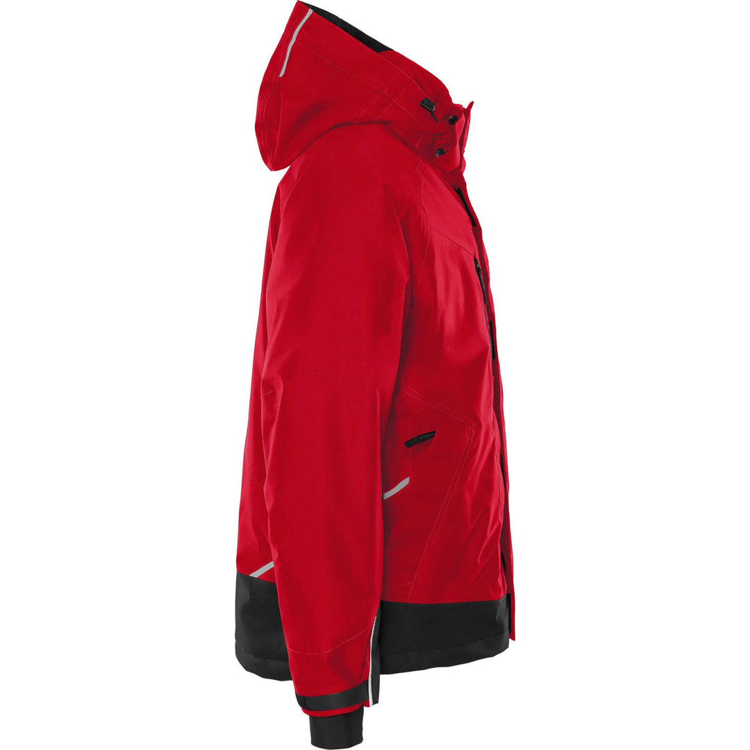 Fristads Airtech Waterproof Breathable Insulated Winter Jacket - 4410 GTT Red/Black Back3#colour_red-black