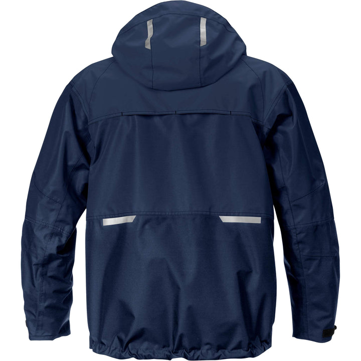 Fristads Airtech Waterproof Breathable Shell Jacket - 4906 GTT Navy Back1#colour_navy