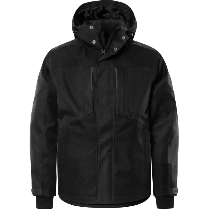 Fristads Airtech Waterproof Insulated Winter Jacket - 4058 GTC Black Front1#colour_black