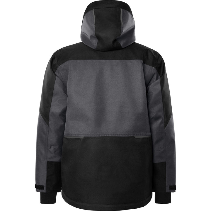 Fristads Airtech Waterproof Insulated Winter Jacket - 4058 GTC Grey/Black Back1#colour_grey-black