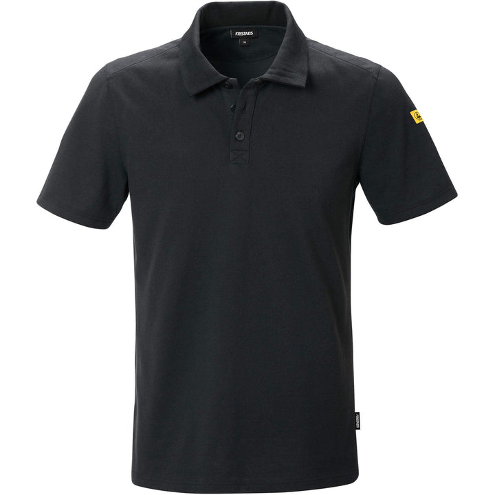Fristads Anti-Static ESD Polo Shirt - 7080 XPM Black Front1#colour_black
