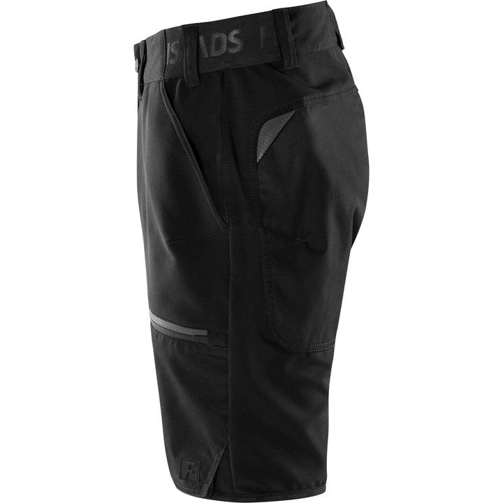 Fristads Carbon Outdoor Semistretch Shorts Black Detail1#colour_black