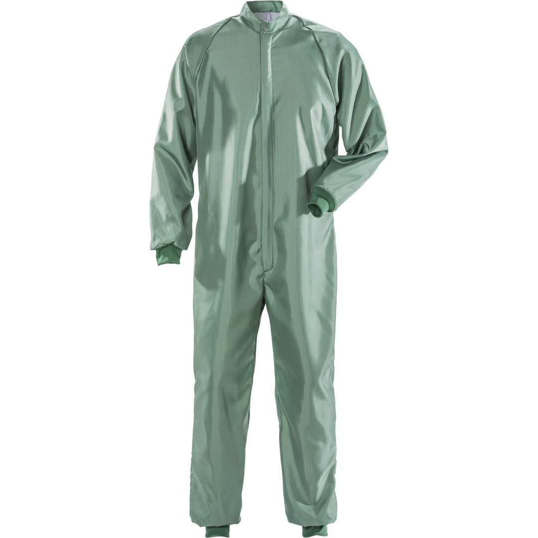 Fristads Cleanroom Coverall - 8R012 XR50 Green Front1#colour_green