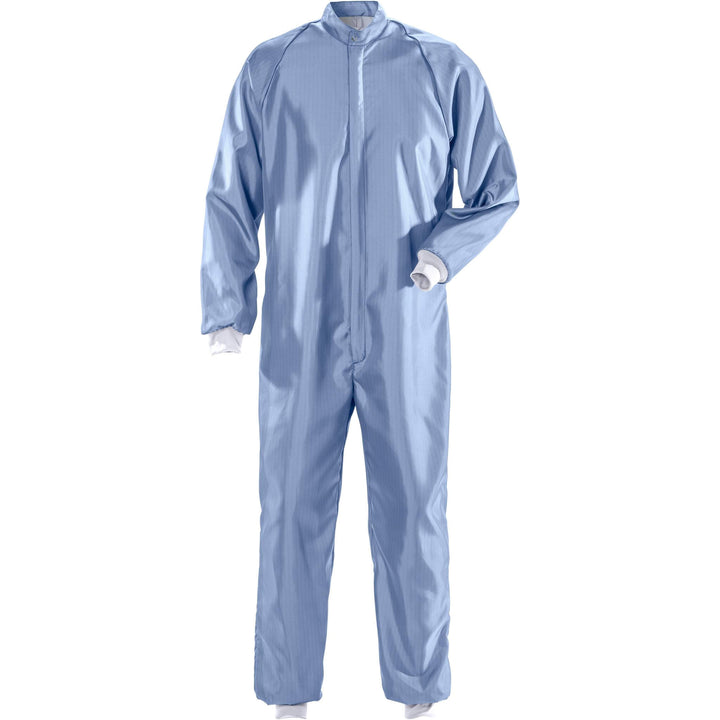 Fristads Cleanroom Coverall - 8R012 XR50 Pale Blue Front1#colour_pale-blue