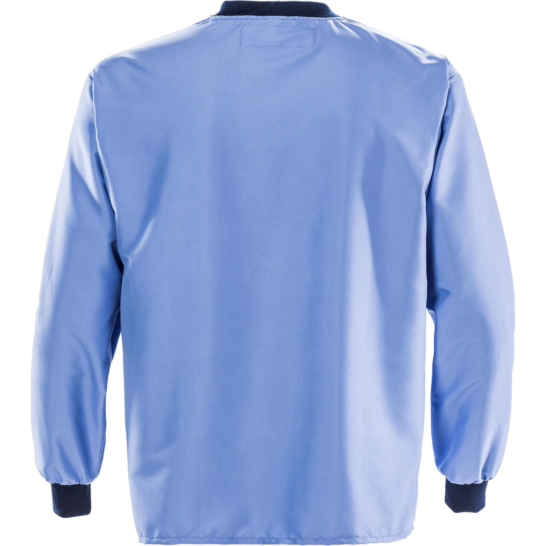 Fristads Cleanroom Long Sleeve Moisture-Wicking T-Shirt - 7R014 XA80 Middle Blue Back1#colour_middle-blue