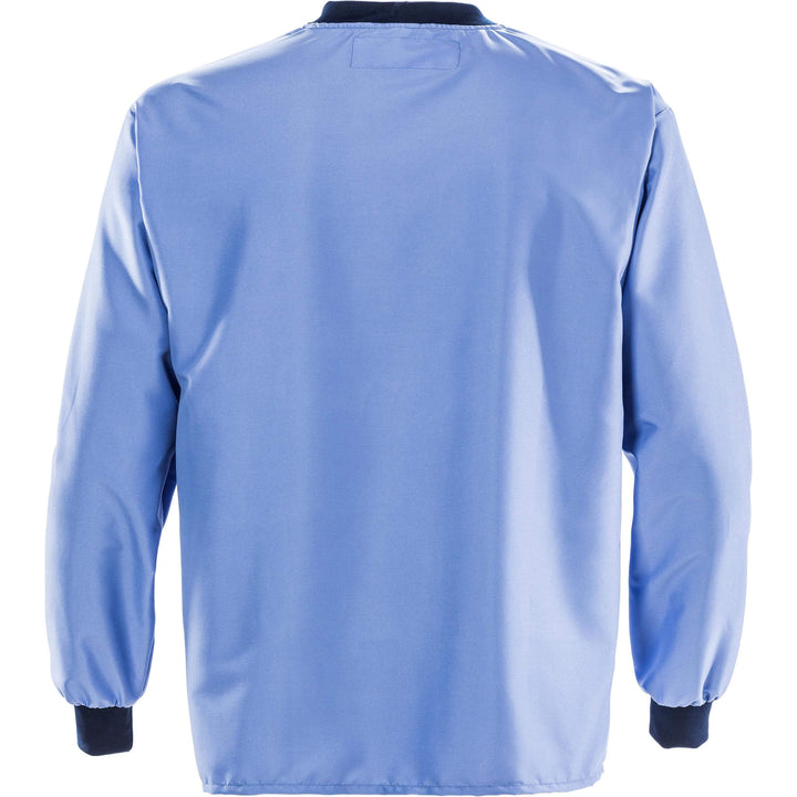 Fristads Cleanroom Long Sleeve Moisture-Wicking T-Shirt - 7R014 XA80 Middle Blue Back1#colour_middle-blue