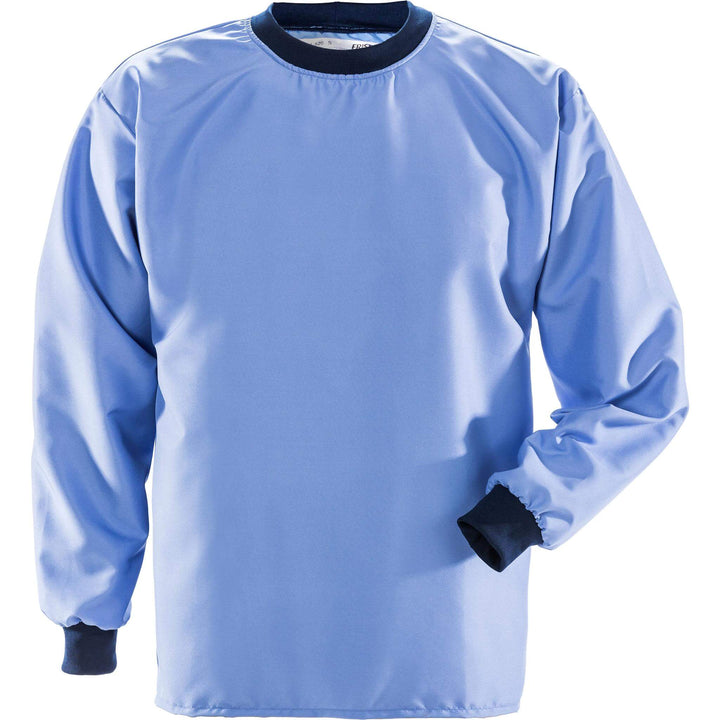 Fristads Cleanroom Long Sleeve Moisture-Wicking T-Shirt - 7R014 XA80 Middle Blue Front1#colour_middle-blue
