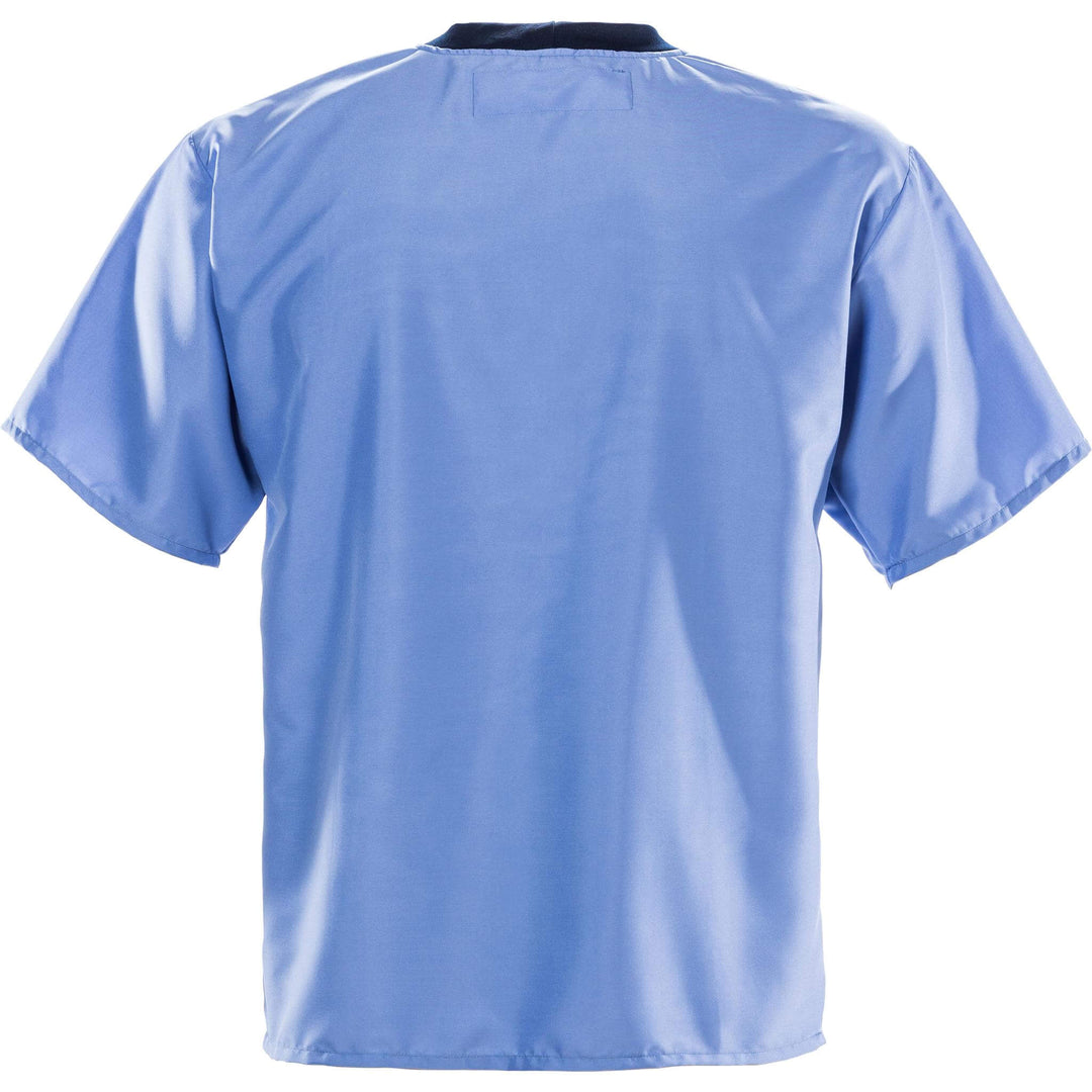 Fristads Cleanroom Moisture-Wicking T-Shirt - 7R015 XA80 Middle Blue Back1#colour_middle-blue