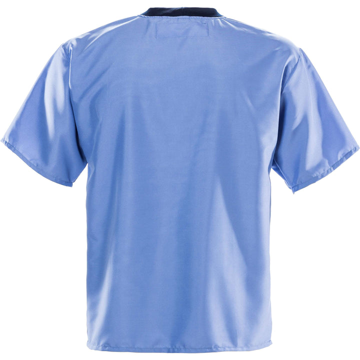 Fristads Cleanroom Moisture-Wicking T-Shirt - 7R015 XA80 Middle Blue Back1#colour_middle-blue