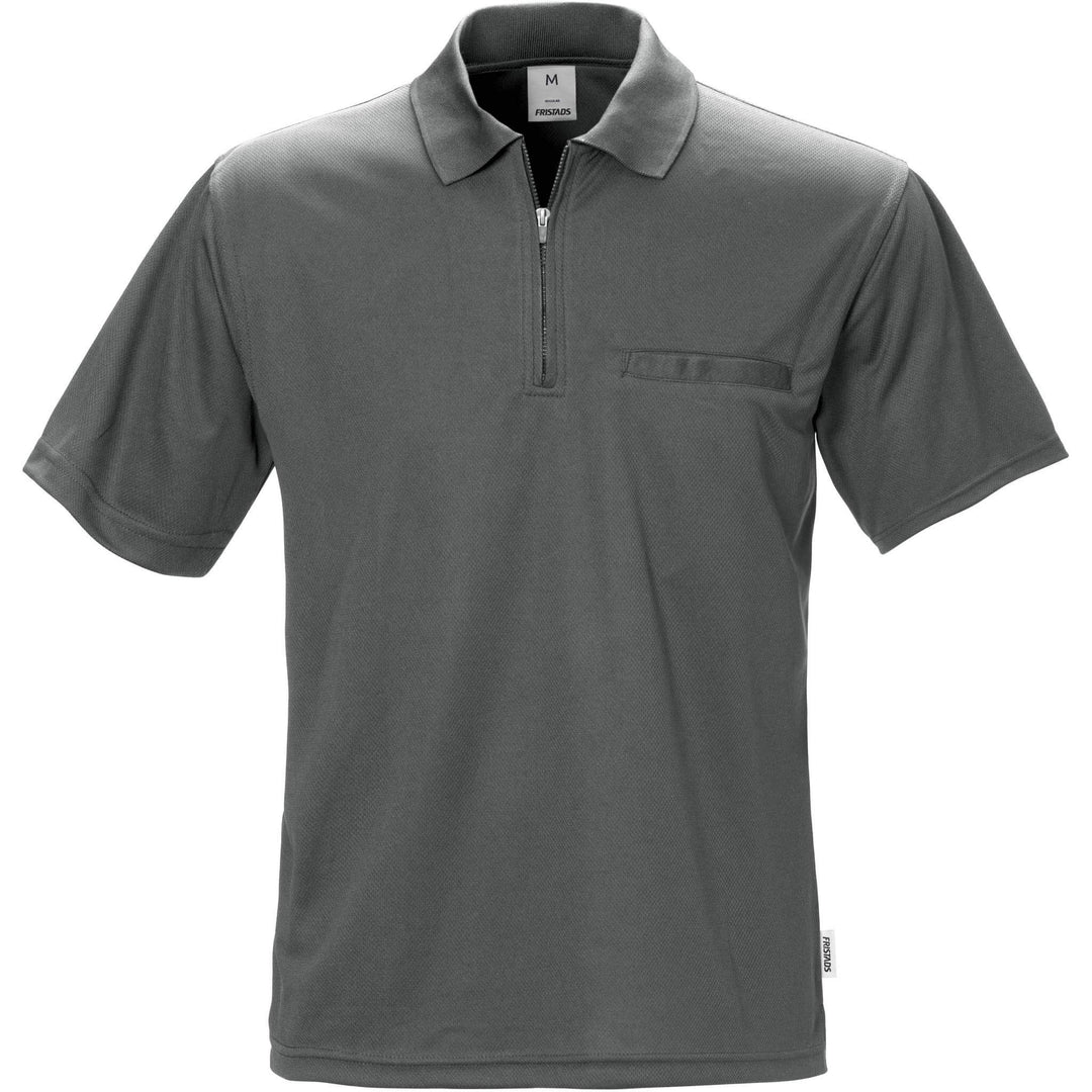 Fristads Coolmax Functional Moisture-Wicking Polo Shirt - 718 PF Grey Front1#colour_grey