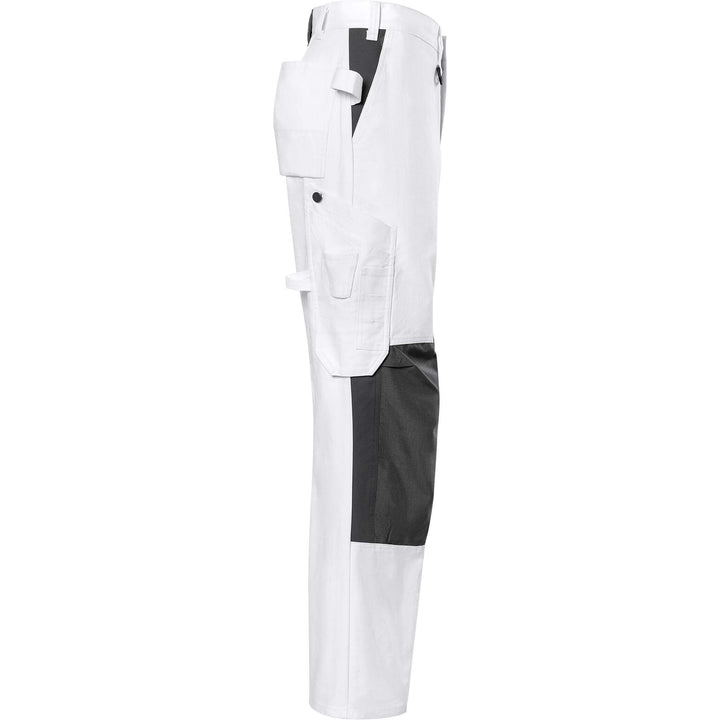 Fristads Cotton Cordura Reinforced Knee Pad Trousers - 268 BM White Back3#colour_white