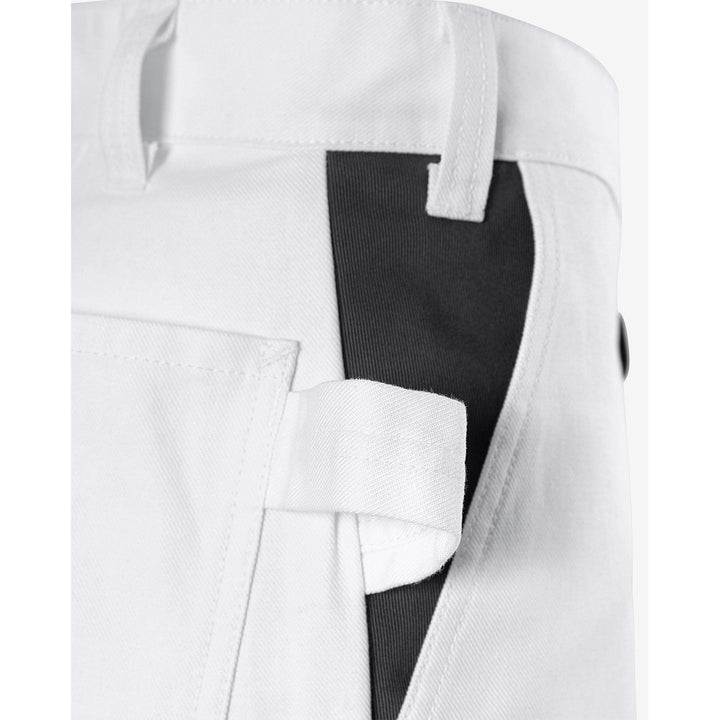 Fristads Cotton Cordura Reinforced Knee Pad Trousers - 268 BM White Detail1#colour_white