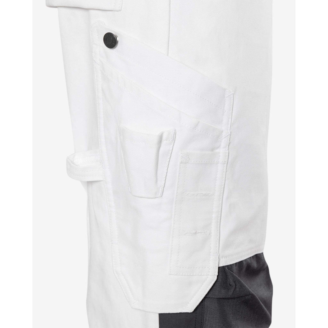 Fristads Cotton Cordura Reinforced Knee Pad Trousers - 268 BM White Detail3#colour_white