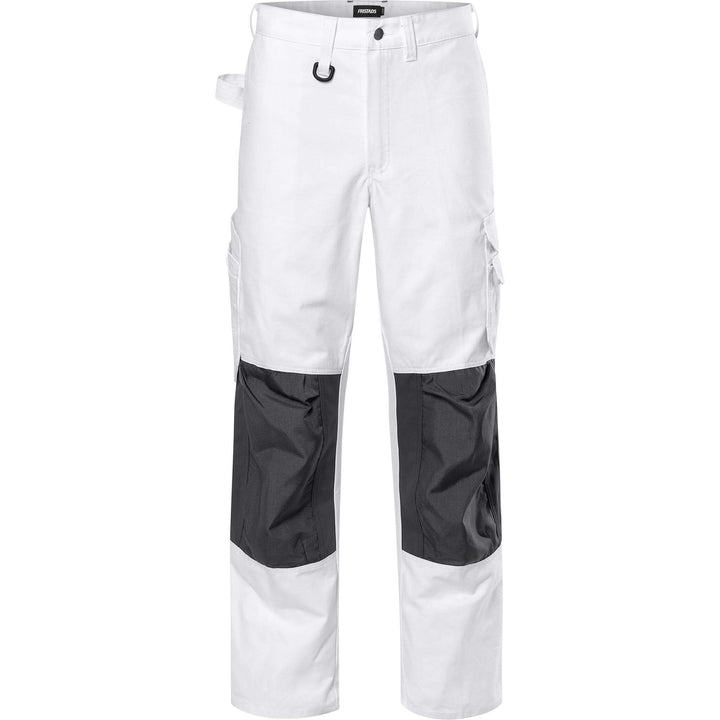 Fristads Cotton Cordura Reinforced Knee Pad Trousers - 268 BM White Front1#colour_white