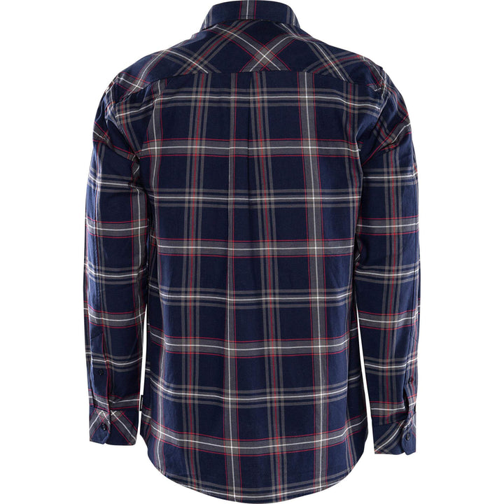 Fristads Cotton Flannel Shirt - 7421 MSF Navy Back1#colour_navy