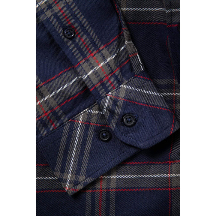 Fristads Cotton Flannel Shirt - 7421 MSF Navy Detail3#colour_navy