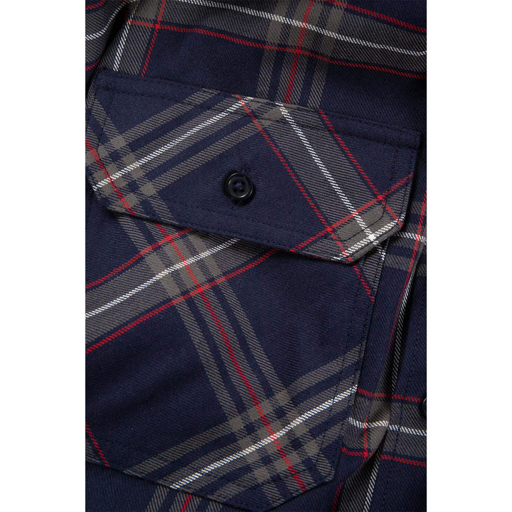 Fristads Cotton Flannel Shirt - 7421 MSF Navy Detail4#colour_navy
