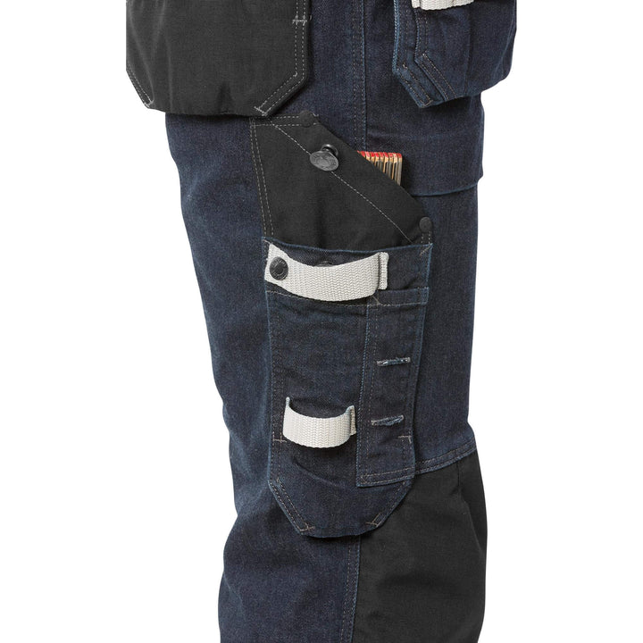 Fristads Craftsman 4-Way-Stretch Denim Holster Pocket Trousers - 2131 DCS Indigo Blue Detail2#colour_indigo-blue