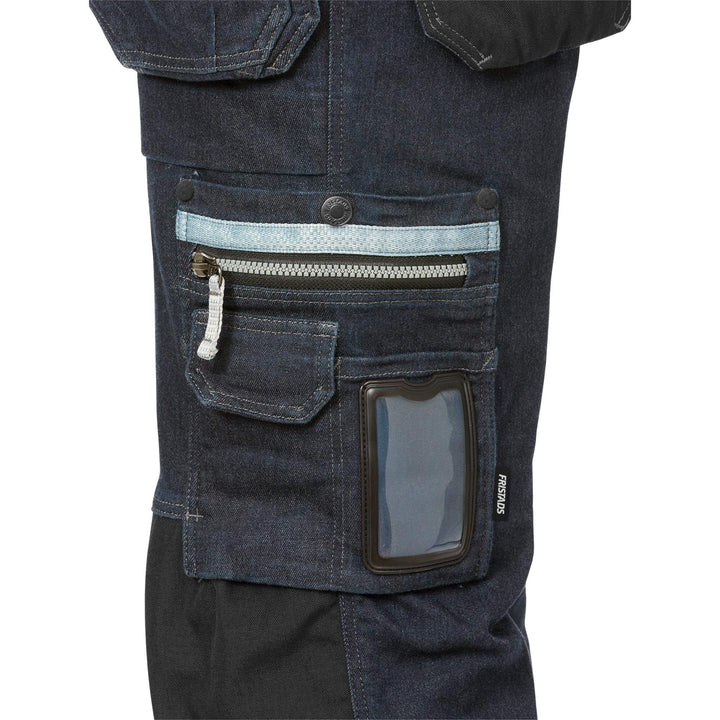 Fristads Craftsman 4-Way-Stretch Denim Holster Pocket Trousers - 2131 DCS Indigo Blue Detail3#colour_indigo-blue