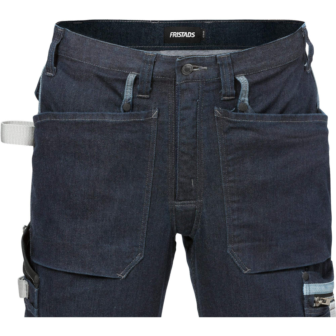 Fristads Craftsman 4-Way-Stretch Denim Holster Pocket Trousers - 2131 DCS Indigo Blue Detail6#colour_indigo-blue