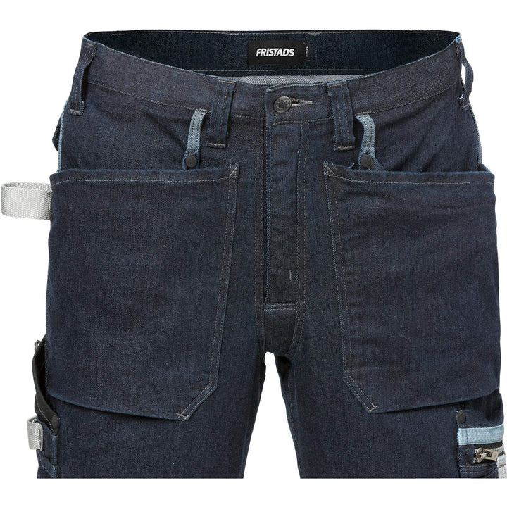 Fristads Craftsman 4-Way-Stretch Denim Holster Pocket Trousers - 2131 DCS Indigo Blue Detail6#colour_indigo-blue