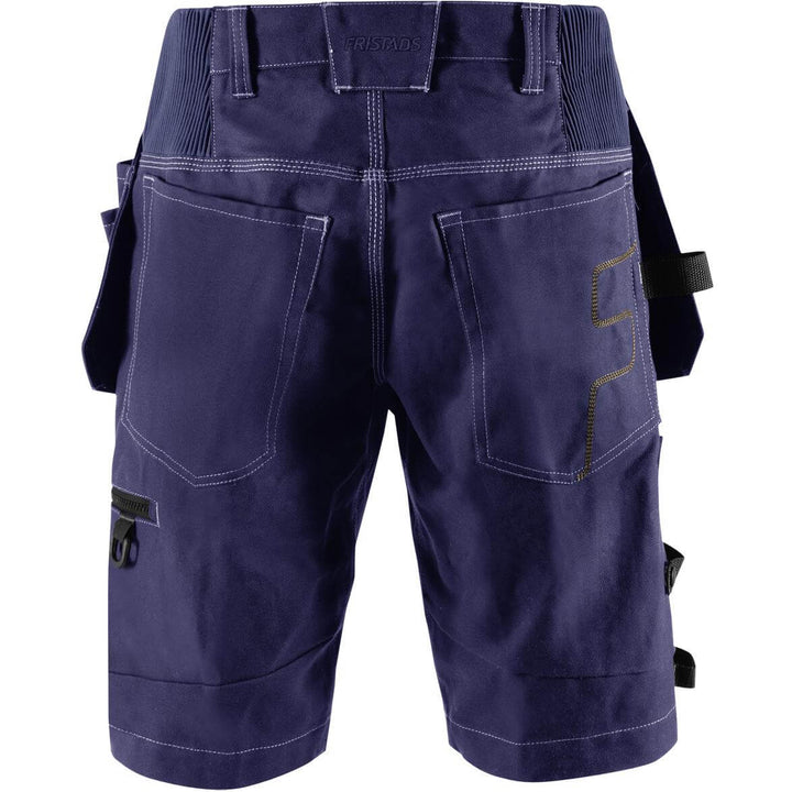 Fristads Craftsman 4-Way-Stretch Panel Holster Pocket Shorts - 2607 FASG Dark Blue Back1#colour_dark-blue